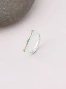 Mia by Tanishq 925 Sterling Silver Chic Edge Finger Ring