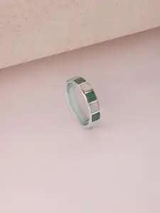 Mia by Tanishq 925 Sterling Silver Mother of Pearl Whimsy Finger Ring