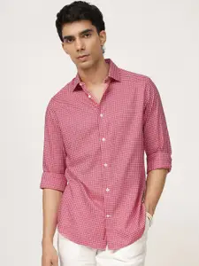 Andamen Men Premium Cotton Tencel Checked Casual Shirt