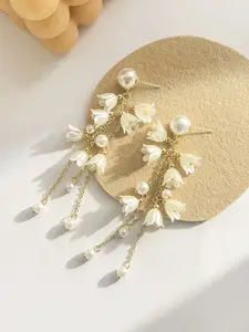 Celestique Floral Korean Drop Earrings