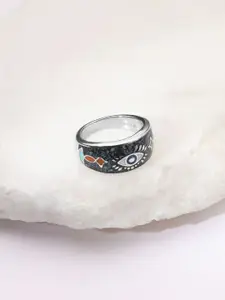 Mia by Tanishq 925 Sterling Silver Opal Stone Studded Cospic Drip Finger Ring