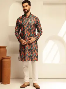 SOJANYA Abstract Printed Cotton Straight Kurta