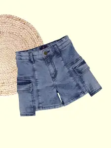 KiddoPanti Girls Denim Denim Shorts