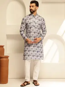 SOJANYA Ethnic Motifs Printed Cotton Straight Kurta