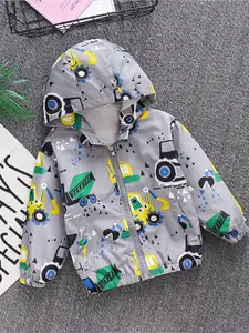 Xsole Boys Polyester Padded Jacket with Patchwork