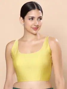 Studio Shringaar Resham Brocade Sleeveless Padded Saree Blouse