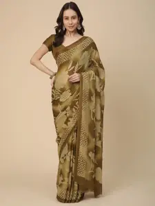 RATAN Floral Poly Georgette Saree