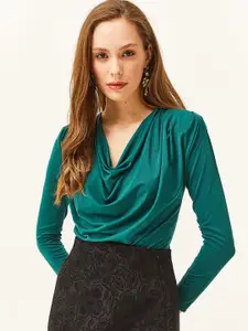 Olalook Cowl Neck Crop Top