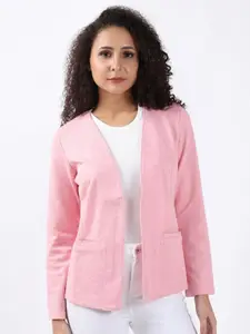 Bonnaty V-Neck Long Sleeves Open Front Shrug