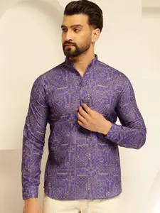 SOJANYA Geometric Printed Cotton Straight Short Kurta