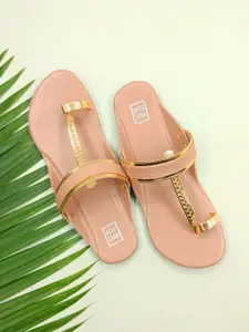 POSTCARD Women Printed One Toe Flats