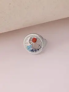 Mia by Tanishq 925 Sterling Silver Cubic Zirconia Studded Sunny Finger Ring