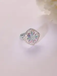 Mia by Tanishq 925 Sterling Silver Cubic Zirconia Studded Oasis Finger Ring