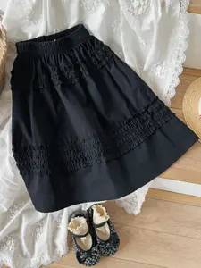 YK Girls Cotton A-Line Skirt