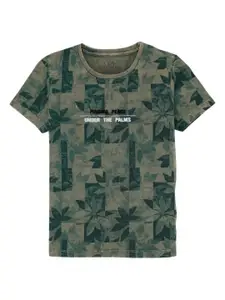 Status Quo Boys Printed Tropical Pure Cotton T-shirt