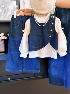 Xsole Girls Round Neck Top With Trousers