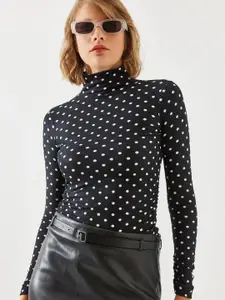 BIANCO LUCCI Polka Dot Print Top