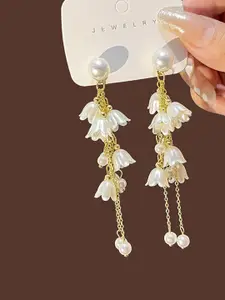 Celestique Contemporary Korean Long Drop Earrings