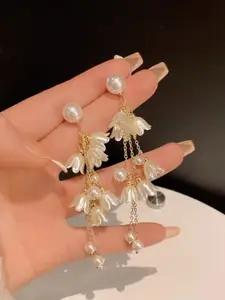 Celestique Contemporary Korean Long Drop Earrings