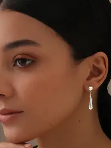 LeCalla 925 Sterling Silver-Plated Contemporary Drop Earrings