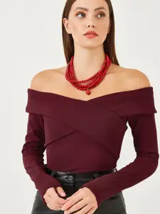 BIANCO LUCCI Off-Shoulder Bardot Top