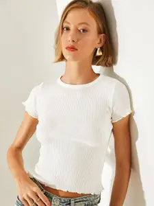 BIANCO LUCCI Cotton Crop Top