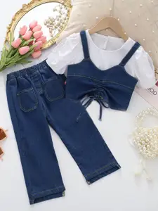 Xsole Girls Round Neck Top With Trousers