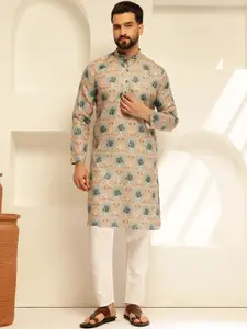 SOJANYA Floral Printed Straight Cotton Kurta