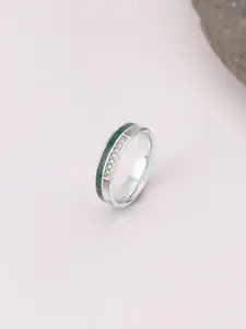 Mia by Tanishq 925 Sterling Silver Mother of Pearls Luxe Silver Ring
