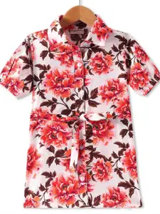 CrayonFlakes Floral Print Shirt Dress