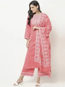 Safaa Floral Woven Design Unstitched Dress Material