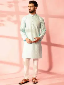 Anouk Men Floral Printed Regular Kurta with Pyjamas