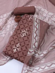 Meena Bazaar Printed Art Silk Unstitched Dress Material