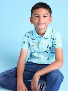 U.S. Polo Assn. Kids Boys Brand Logo Printed Polo Pure Cotton T-shirt