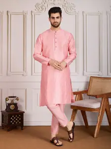 House of Pataudi Embroidered Straight Kurta & Trousers
