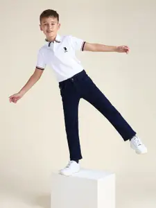 U.S. Polo Assn. Kids Boys Relaxed Fit Light Fade Stretchable Jeans