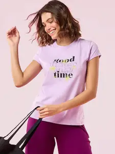 Enamor Graphic Printed Short Sleeve Crew Neck Stretch Lounge T-Shirt