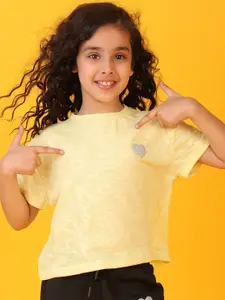 Anthrilo Girls Printed Extended Sleeves T-shirt