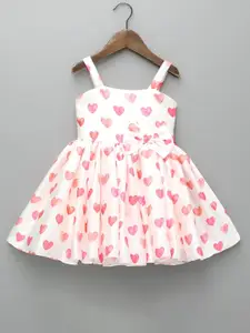 BAESD Embellished Print A-Line Dress