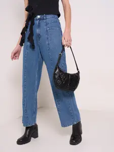 SF JEANS by Pantaloons Women Straight Fit High-Rise Low Distress Jeans