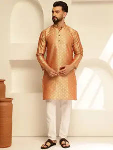 SOJANYA Men Regular Thread Work Kurta with Pyjamas