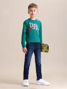 U.S. Polo Assn. Kids Boys Slim Fit Light Fade Stretchable Jeans
