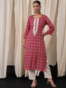 Anouk Women Polka Dot Embroidered Thread Work Kurta
