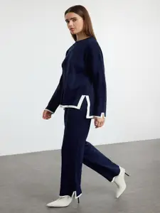 Trendyol Round Neck Top With Trousers Co-Ords