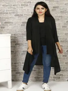 DIMPY GARMENTS Open Front Longline Shrug