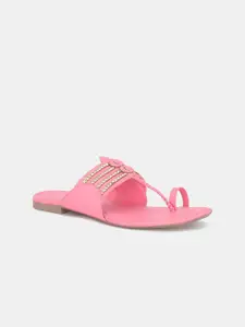 Forever Glam by Pantaloons Women Party One Toe Flats with Buckles