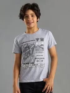 max Boys Biker Printed Pockets T-shirt