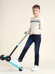 U.S. Polo Assn. Kids Boys Slim Fit Light Fade Stretchable Jeans