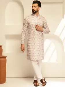 SOJANYA Men Printed Regular Kurta with Pyjamas