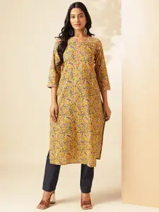 Vbuyz Women Paisley Printed Thread Work Floral Kurta